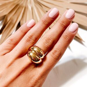 Gold geo ring